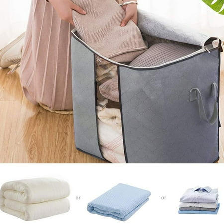 Foldable Home Closet Storage Bag Clothes Quilt Blanket Zipper Organizer Box Bags